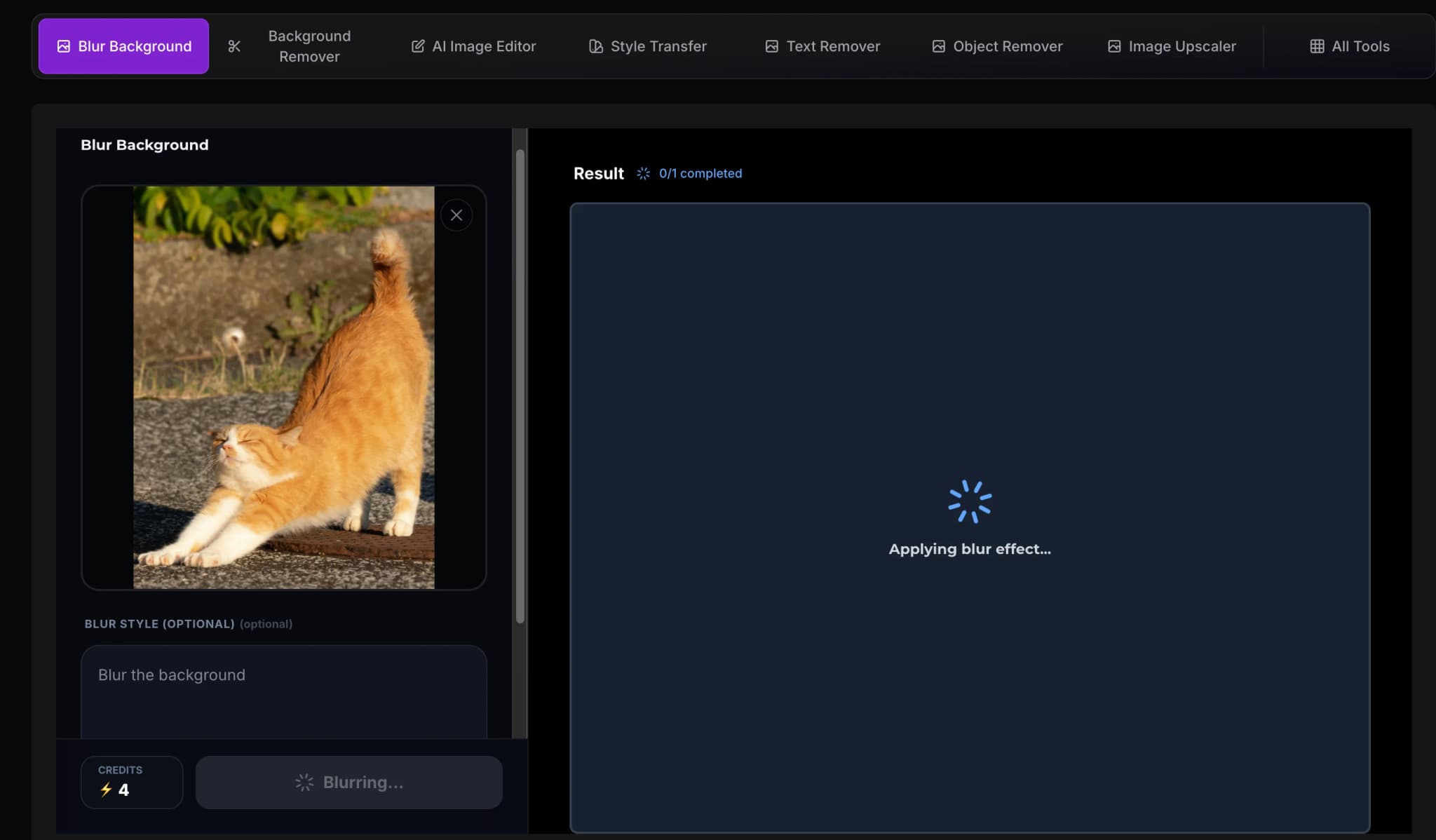 Apply Background Blur