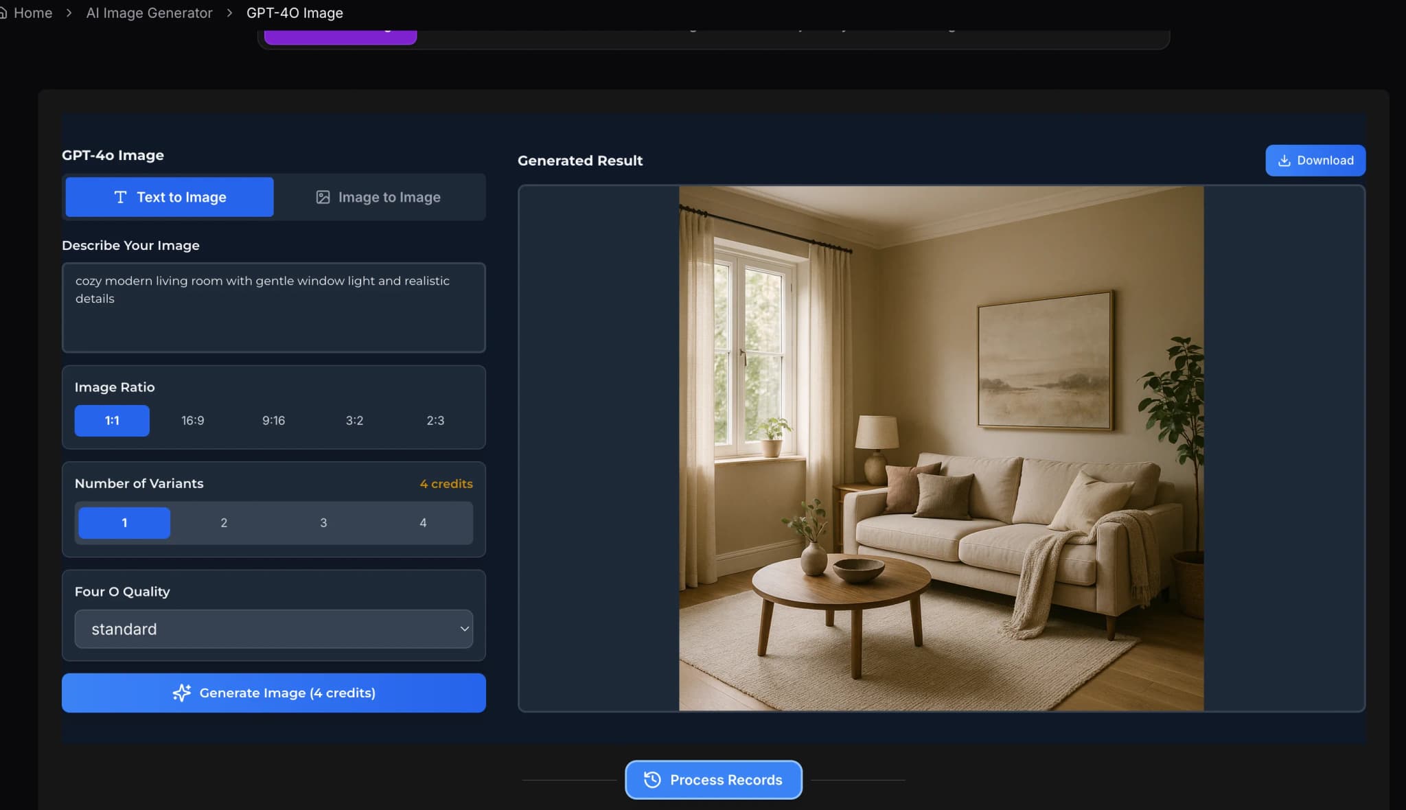 生成して結果をダウンロード