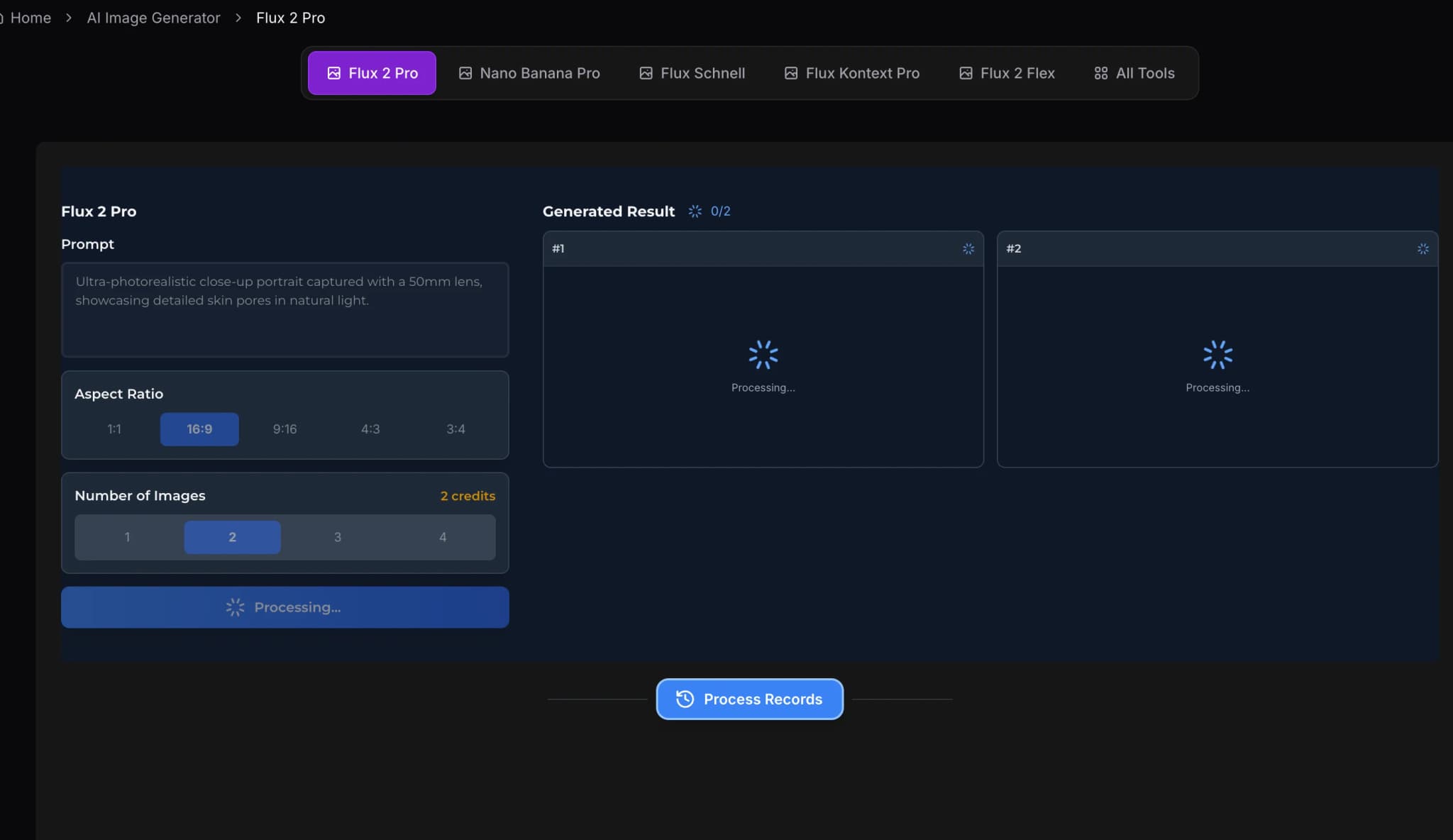 Upload & Select Ratio