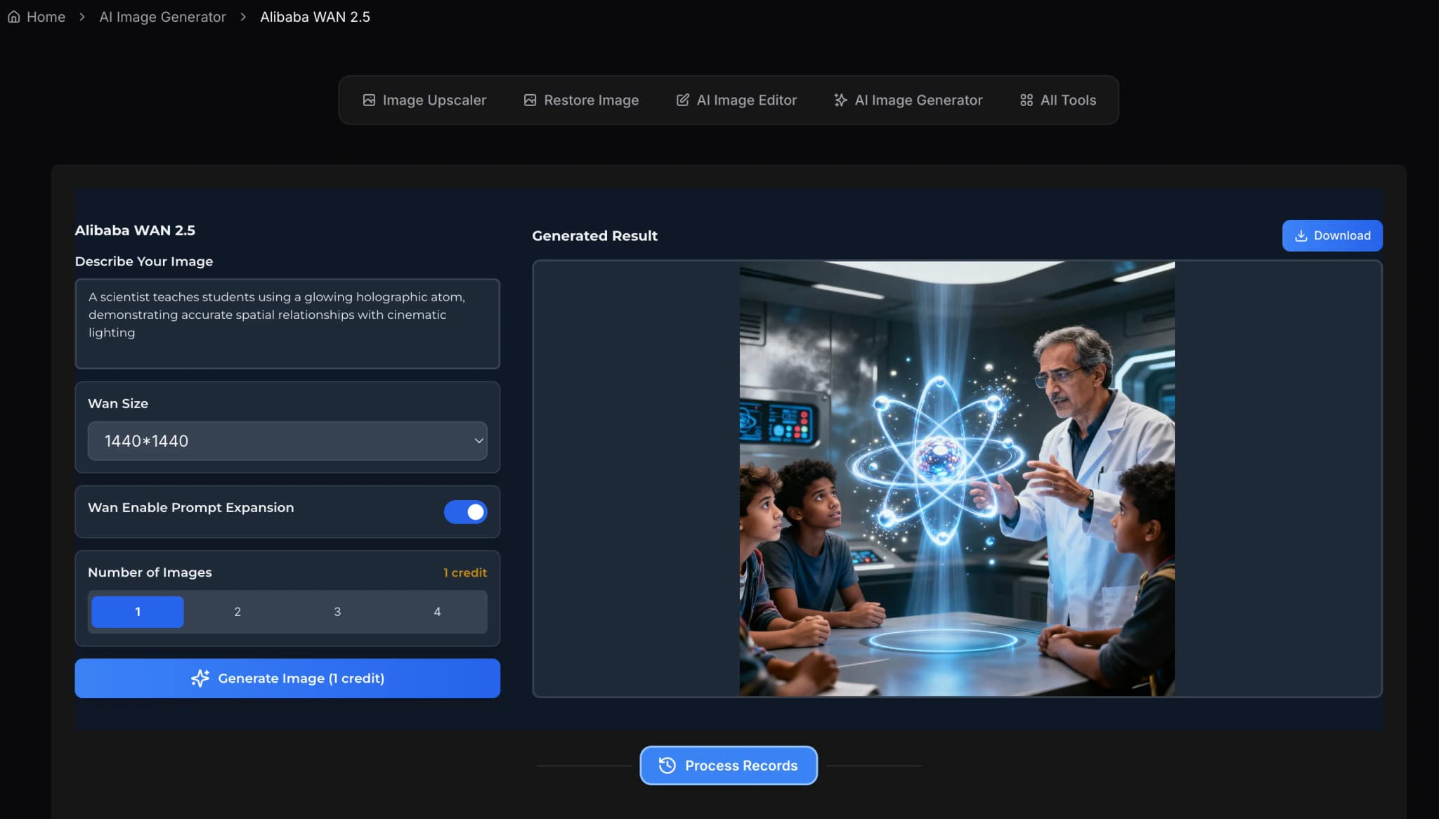生成して結果をダウンロード