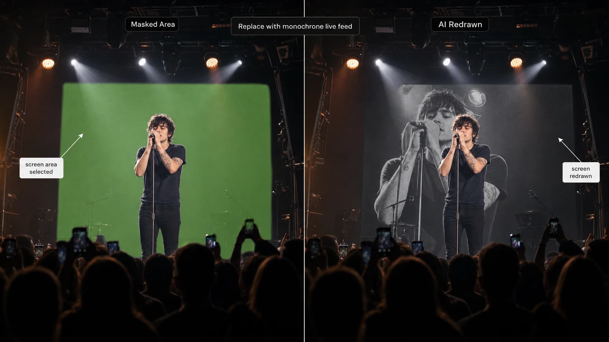 Redraw selected areas with smooth, realistic blending. preview