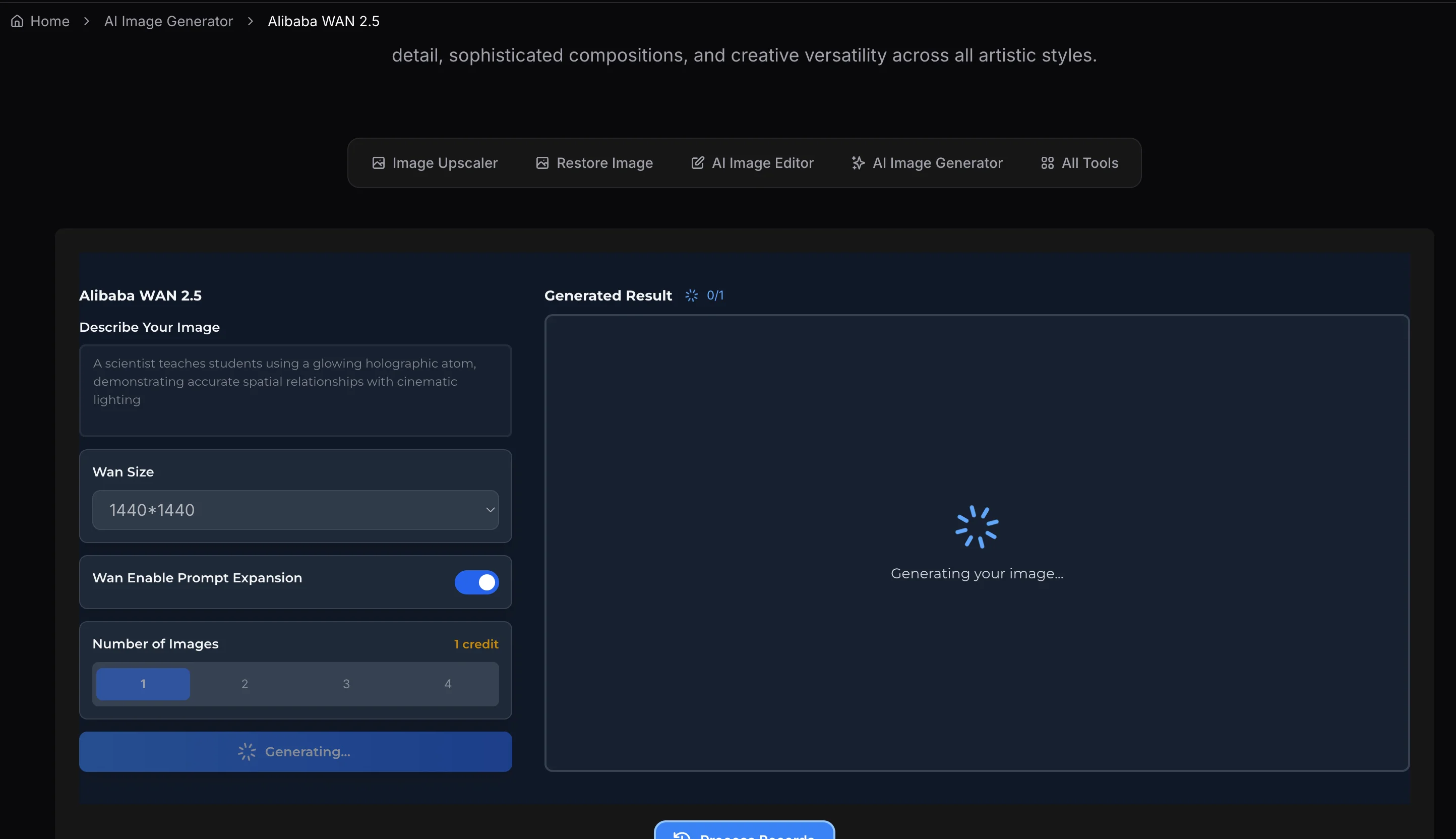 Configurez les paramètres de génération