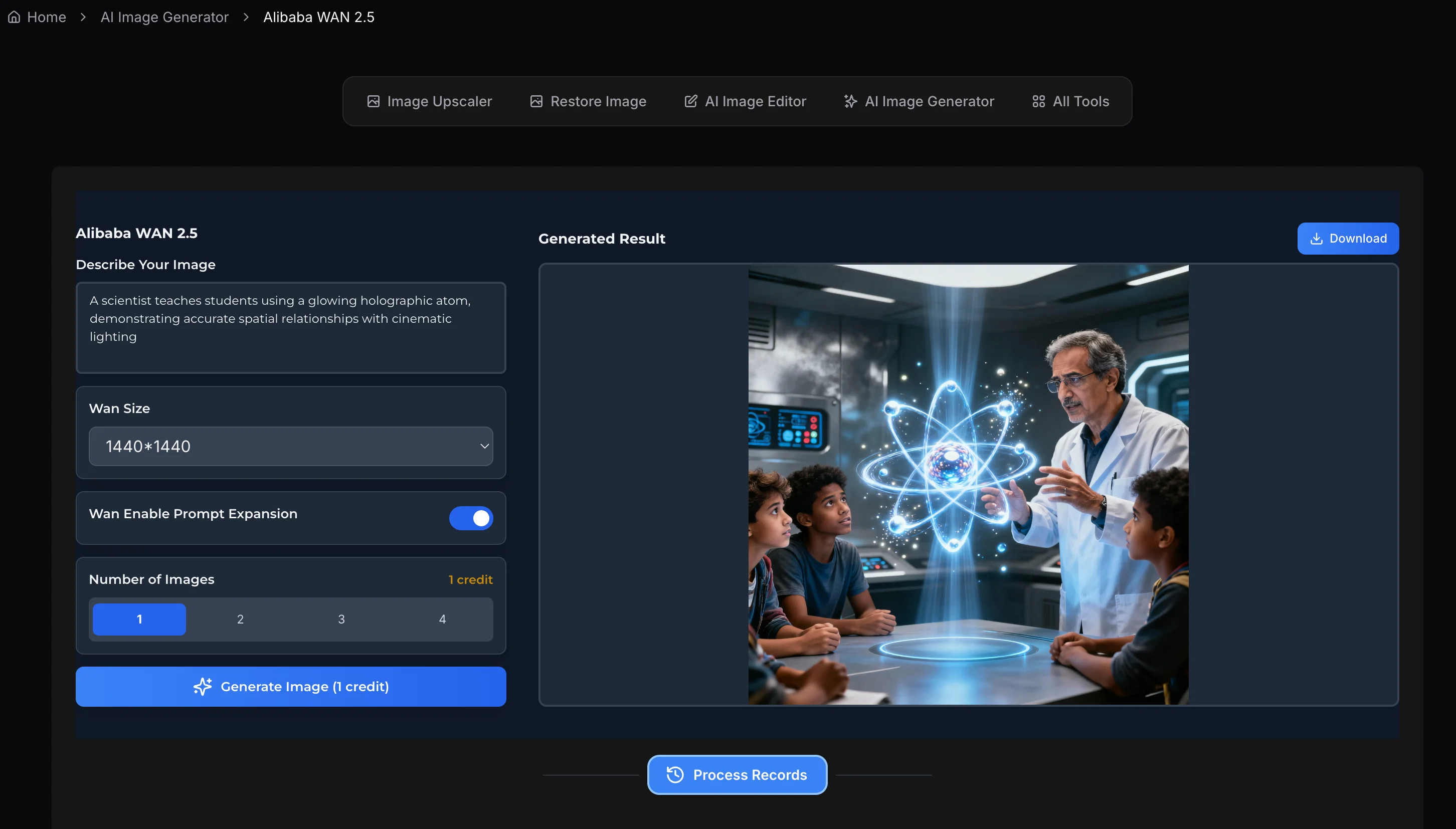 Générez et téléchargez les résultats