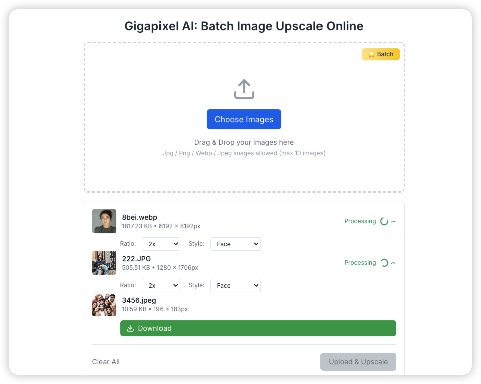 Gigapixel AI: Image Upscaler Online Batch Free Trial